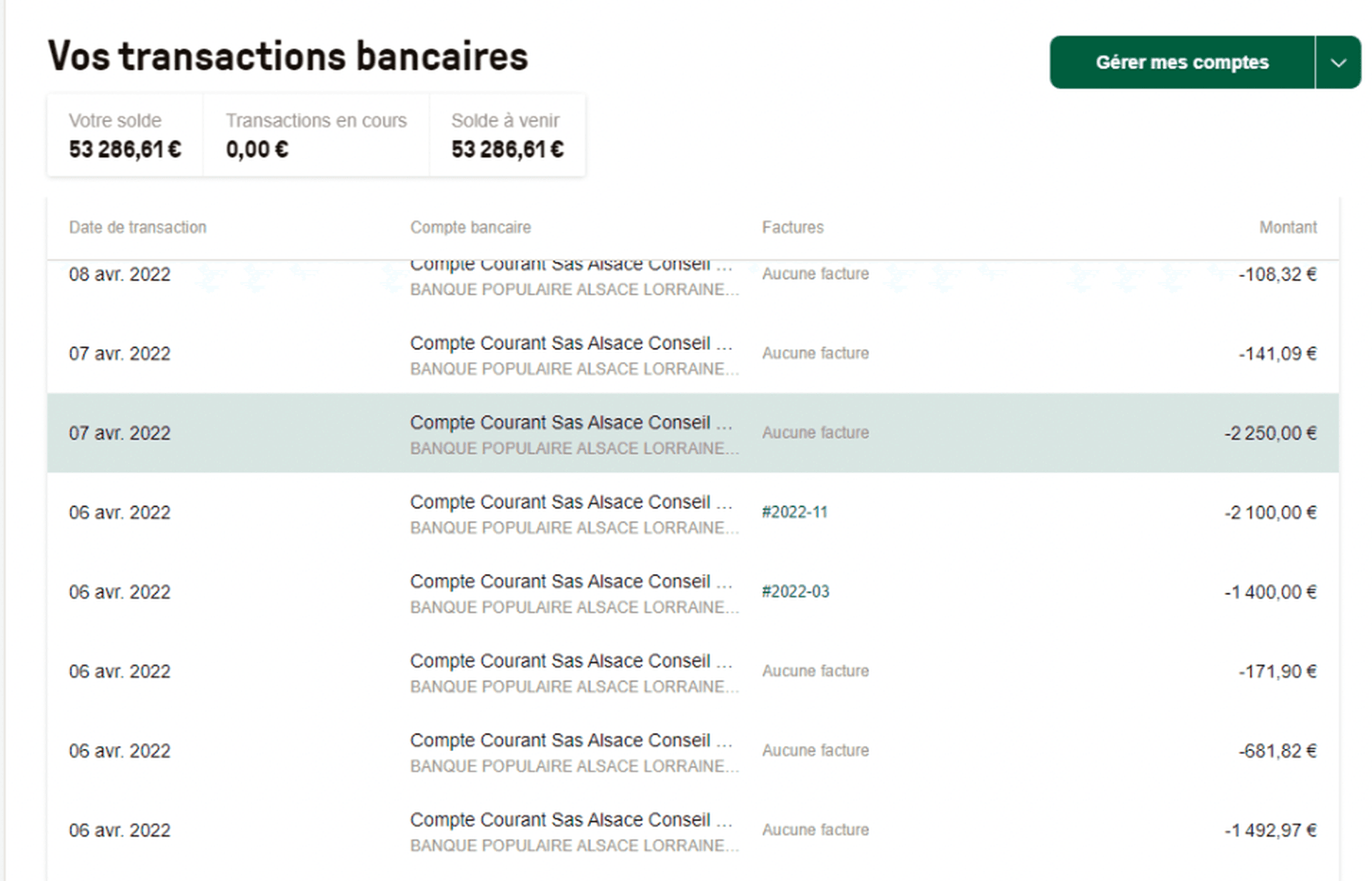 transactions bancaires libeo