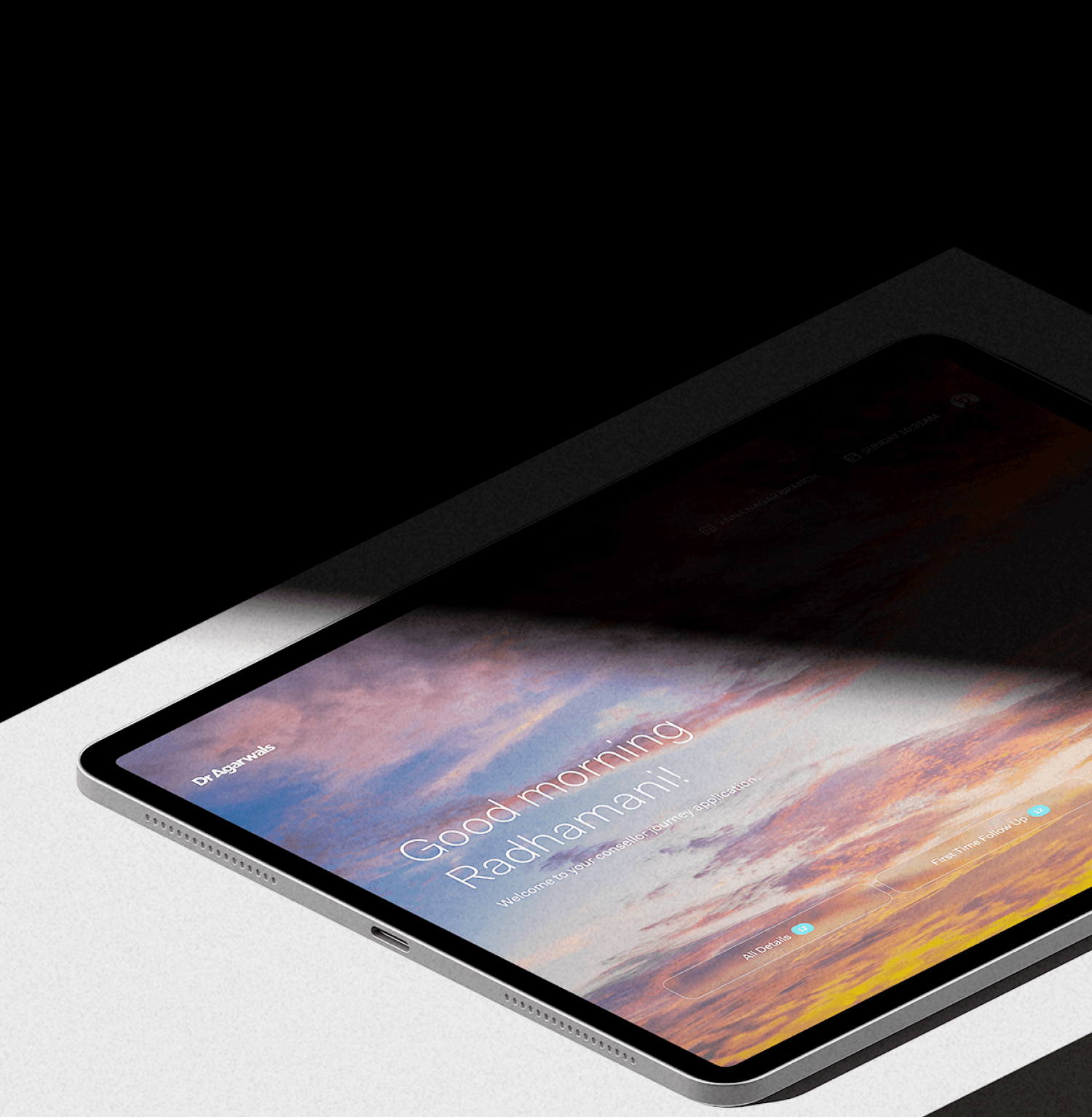 Tablet with visual test or result display