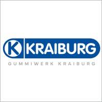 Logo of KRAIBURG, featuring the letter 'K' and the name in a modern font, primarily in blue and white colors.