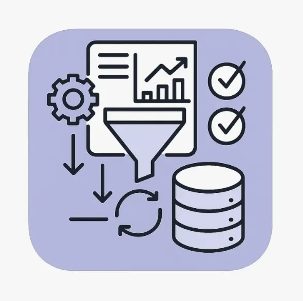 Icône services conseil rapports CRM automatisés
