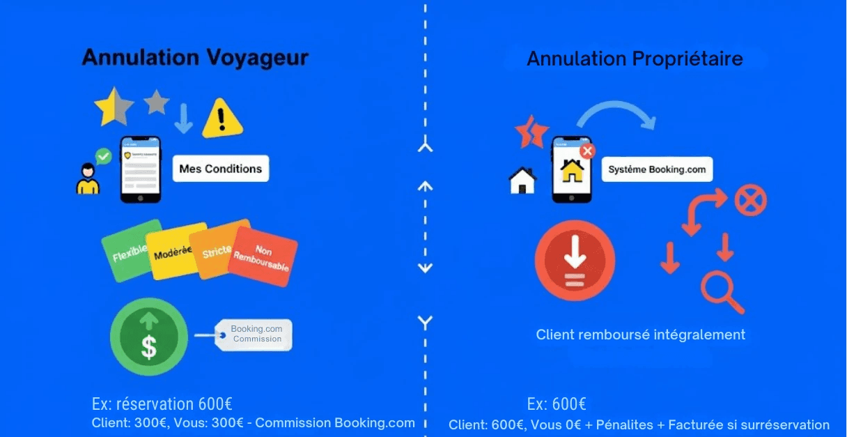 infomations essentielles annulation reservation booking 