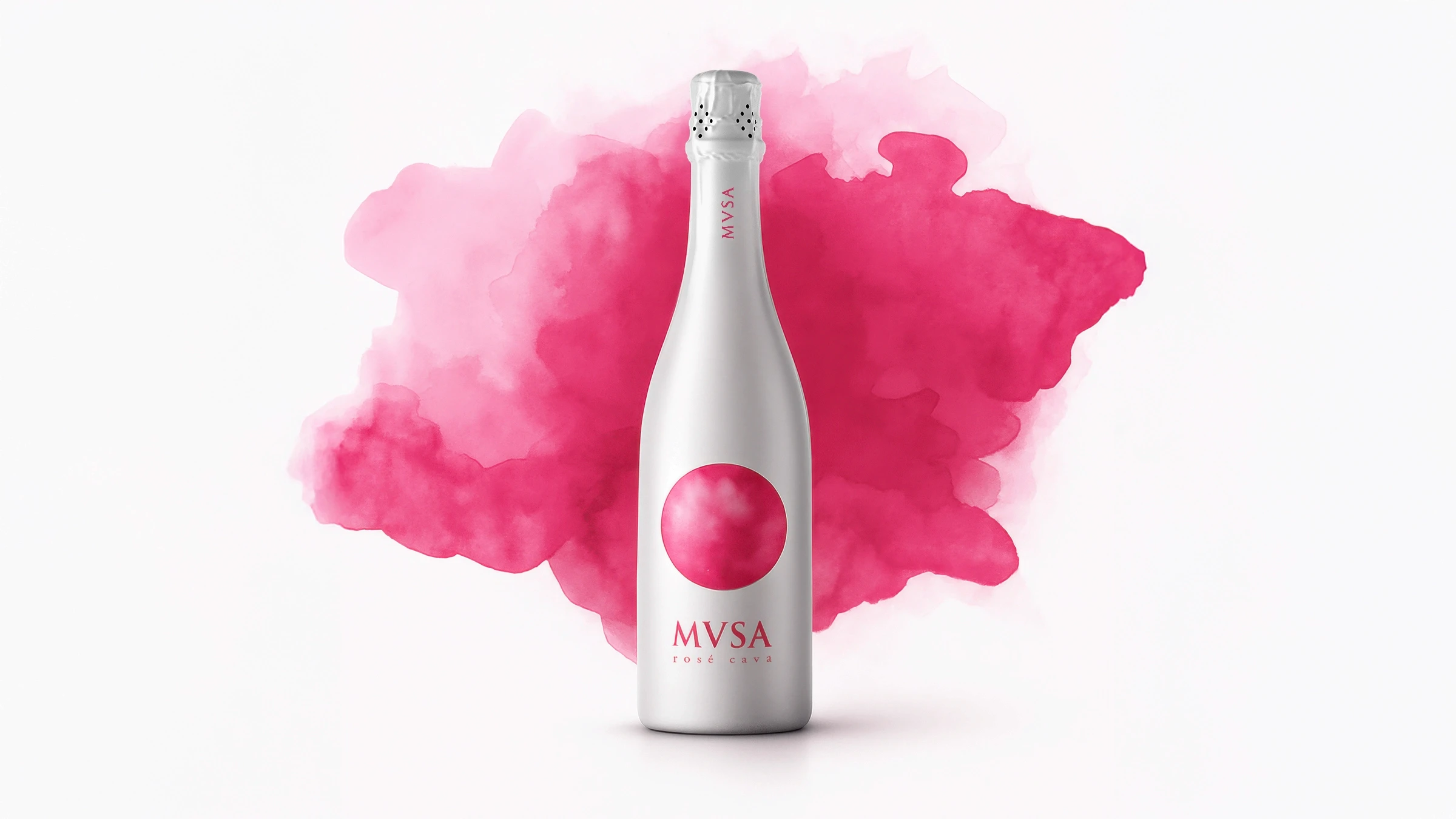 verpakkingsontwerp voor een rosé cava met wrap
