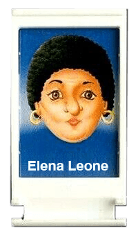 Anne from Guess Who, but it says "Elena Leone" at the bottom