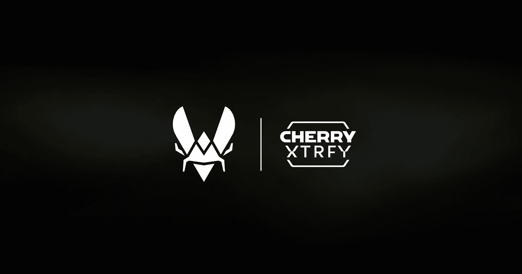Cherry-Xtrfy project visual: Vitality and Cherry-Xtrfy logos in white on a black background