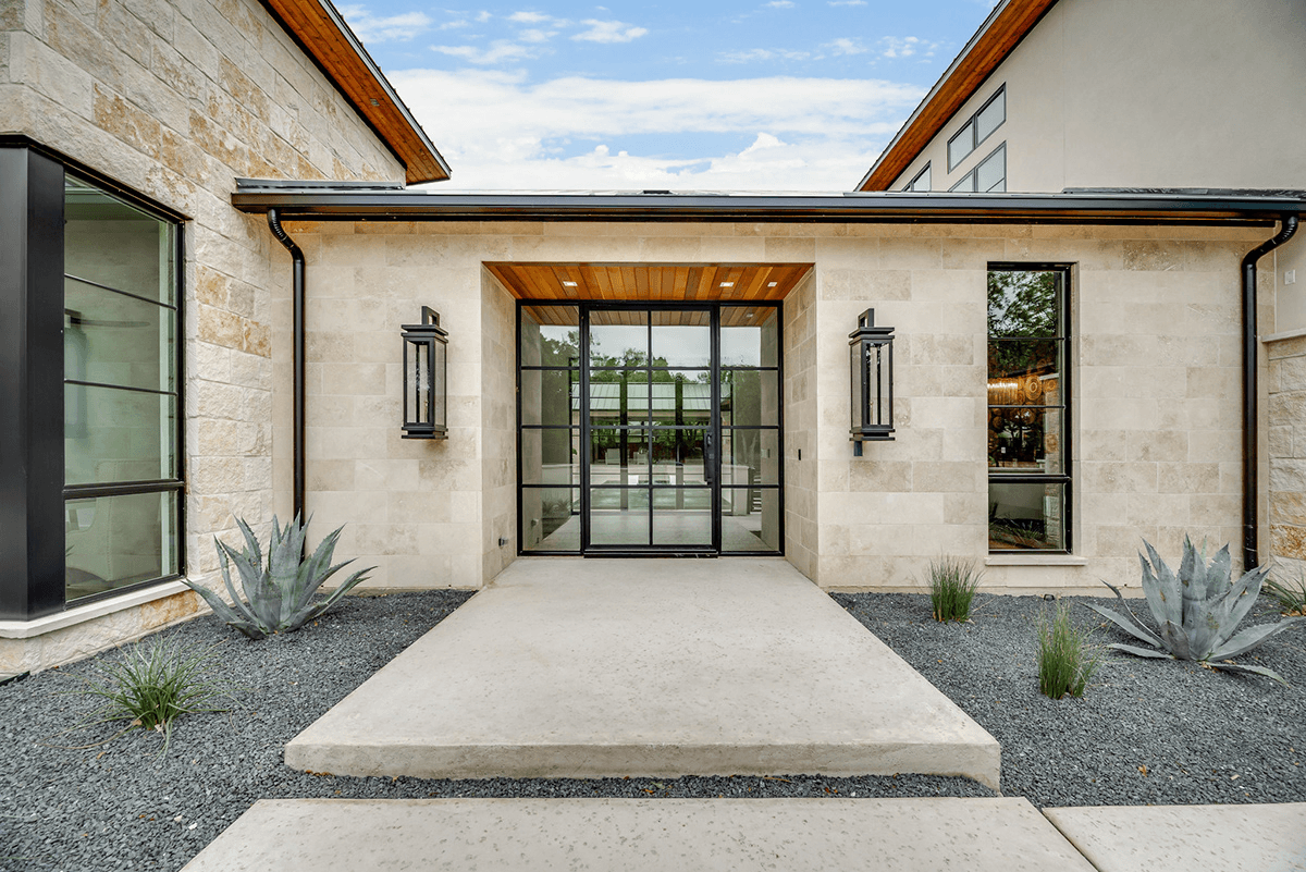 Traditional wrought iron double doors by M2 Metals Iron Doors DFW