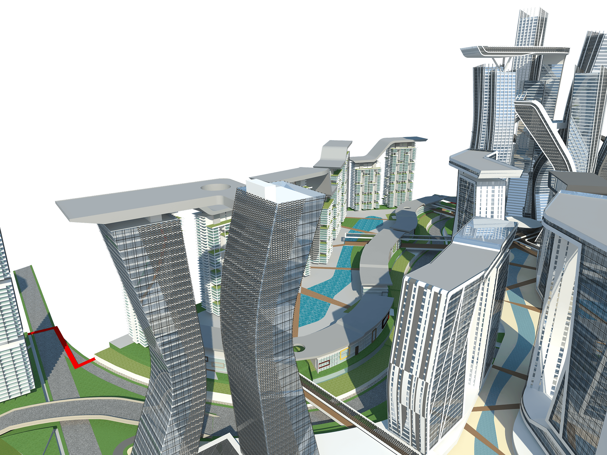 Exterior view of Cloud City Park project by Asima Architects