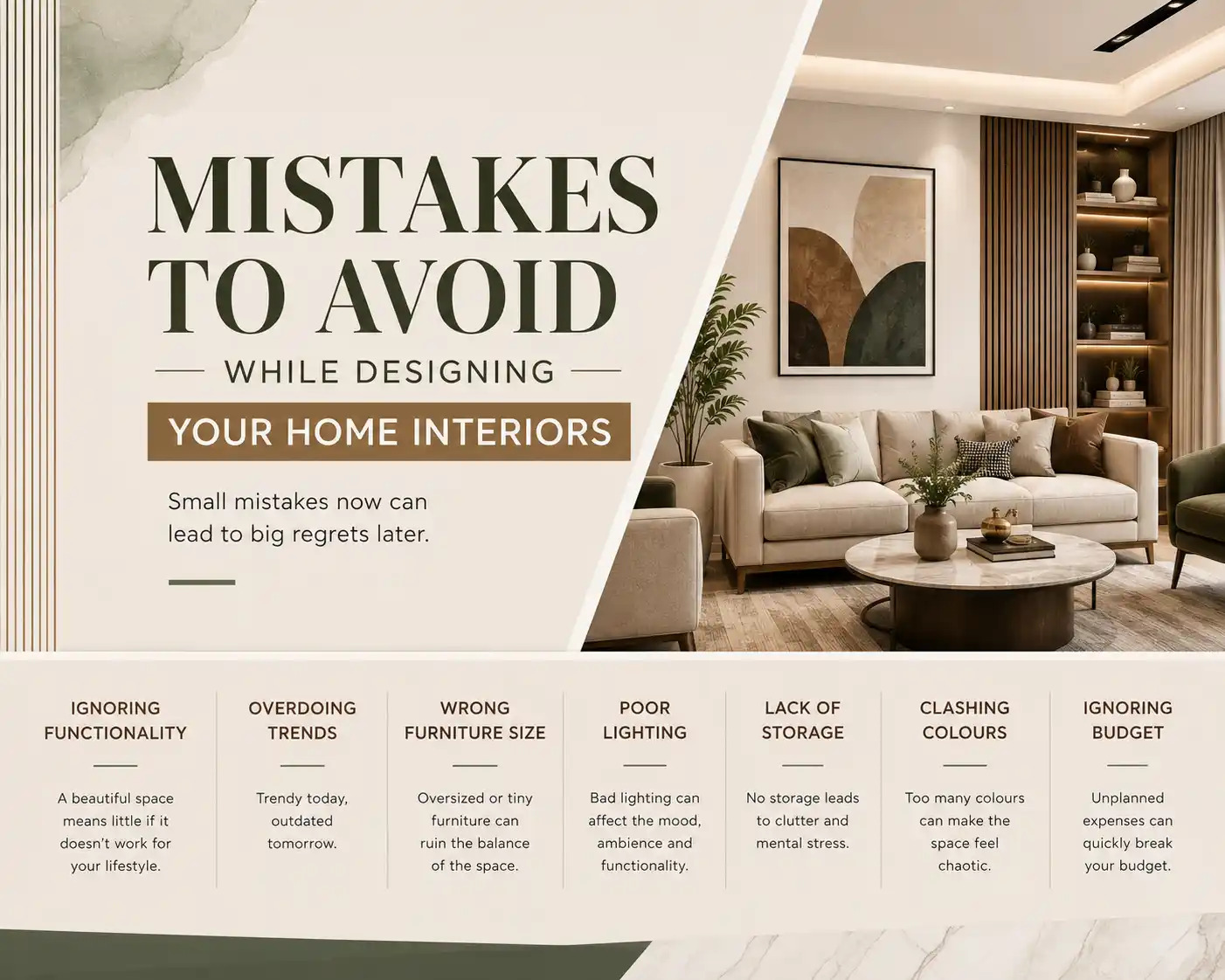 Mistakes to Avoid While Designing Your Home Interiors