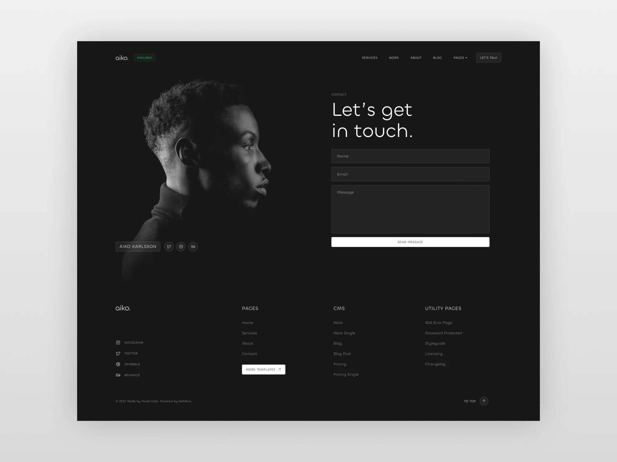 Aiko - Portfolio Website Template - Gallery Image #4