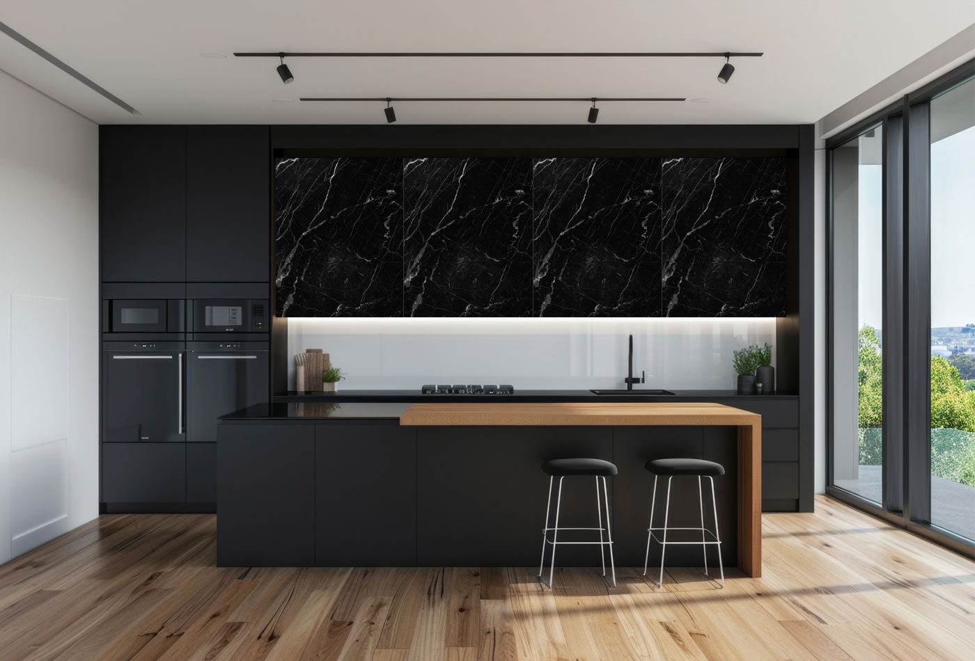 Melamina Carrara Negro TecnoTabla |  Tablero MDF | 15 MM  