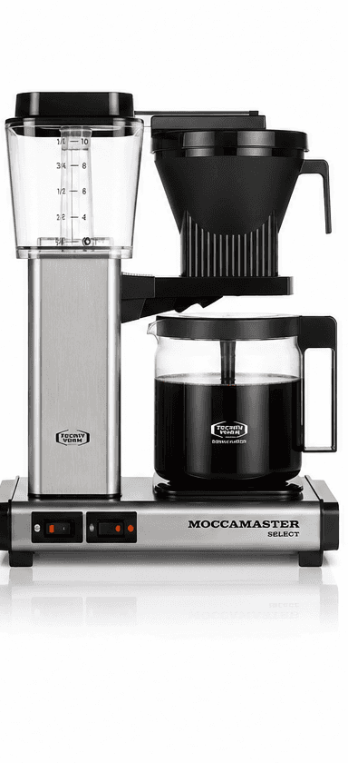 Technivorm Moccamaster KBGV Select coffee maker with glass carafe and hot plate