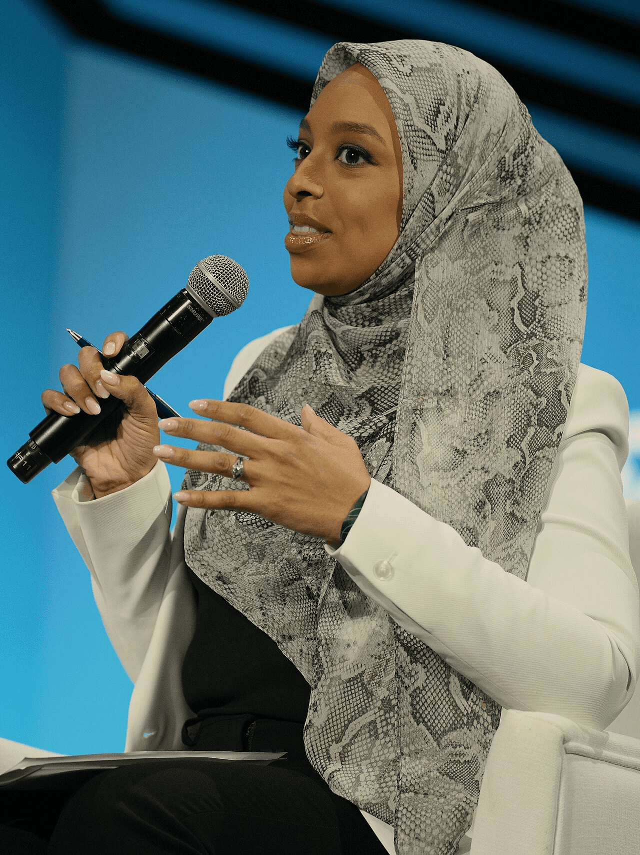 Black plastic pouch on velvet