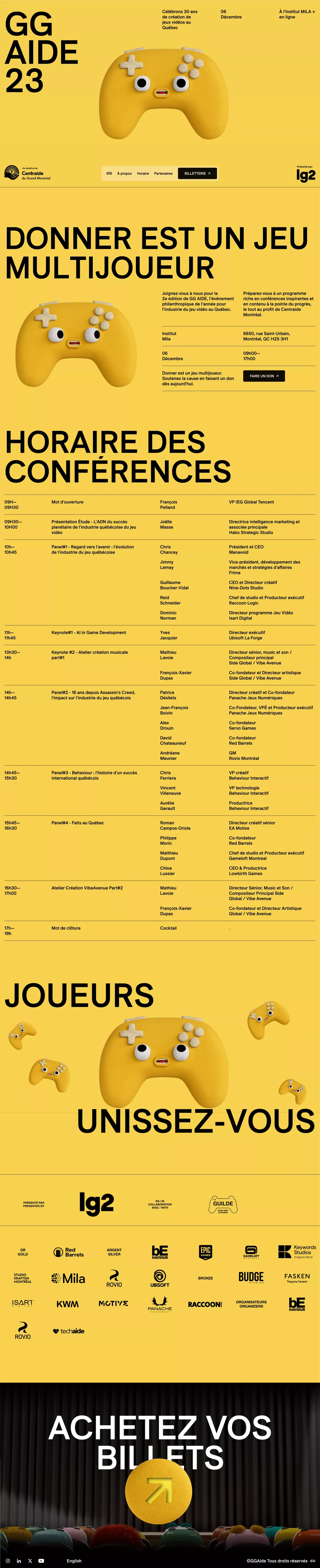 GGaide other page screenshot showcasing Event and Gaming design