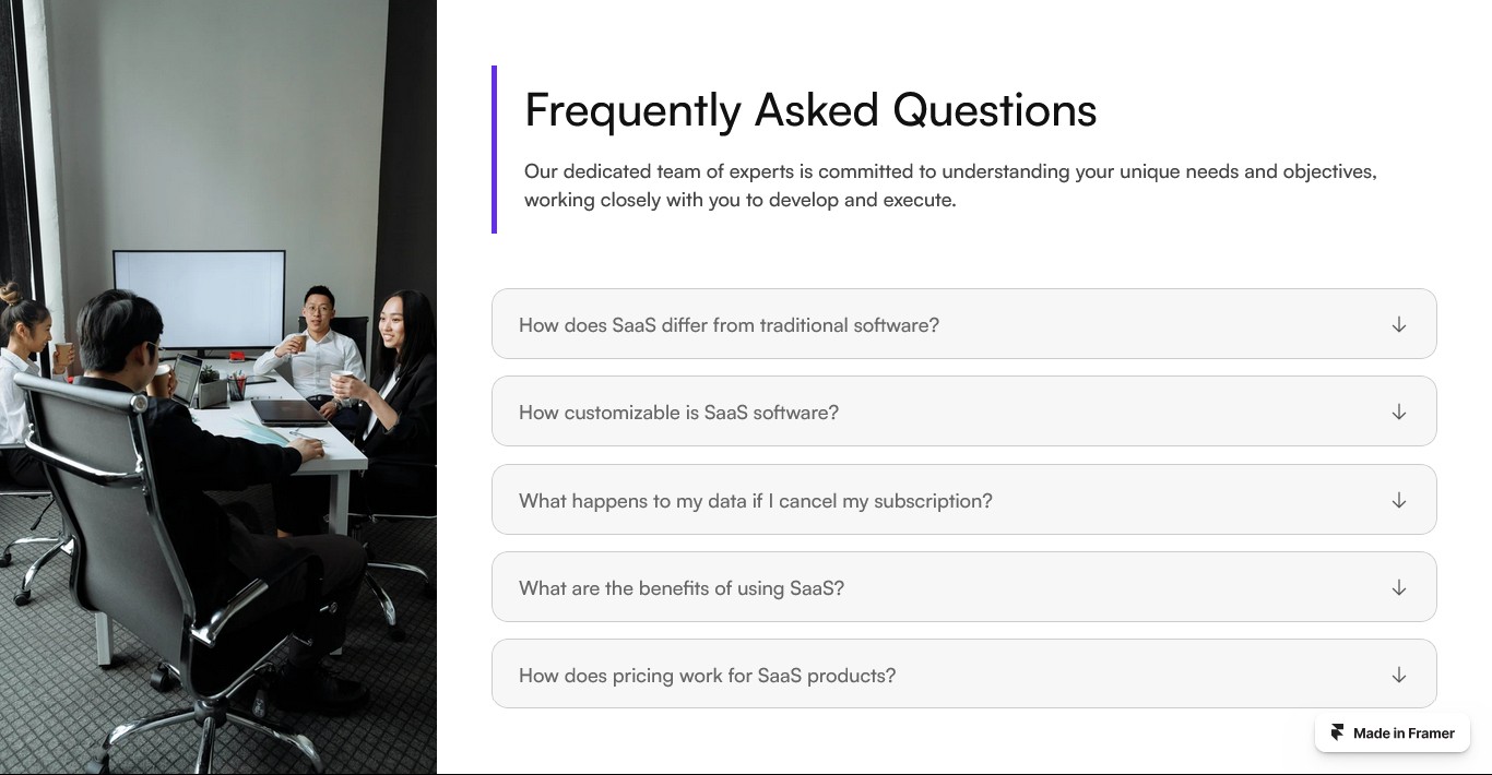 Framer FAQ Section v27
