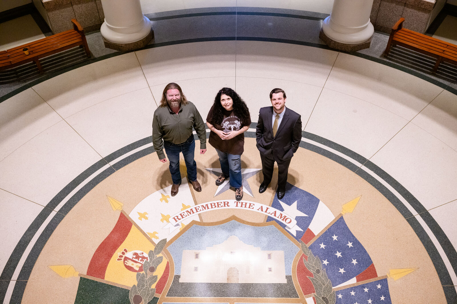 Dr. Hanna Wants To Try, the film's subjects in the Texas Capitol rotunda