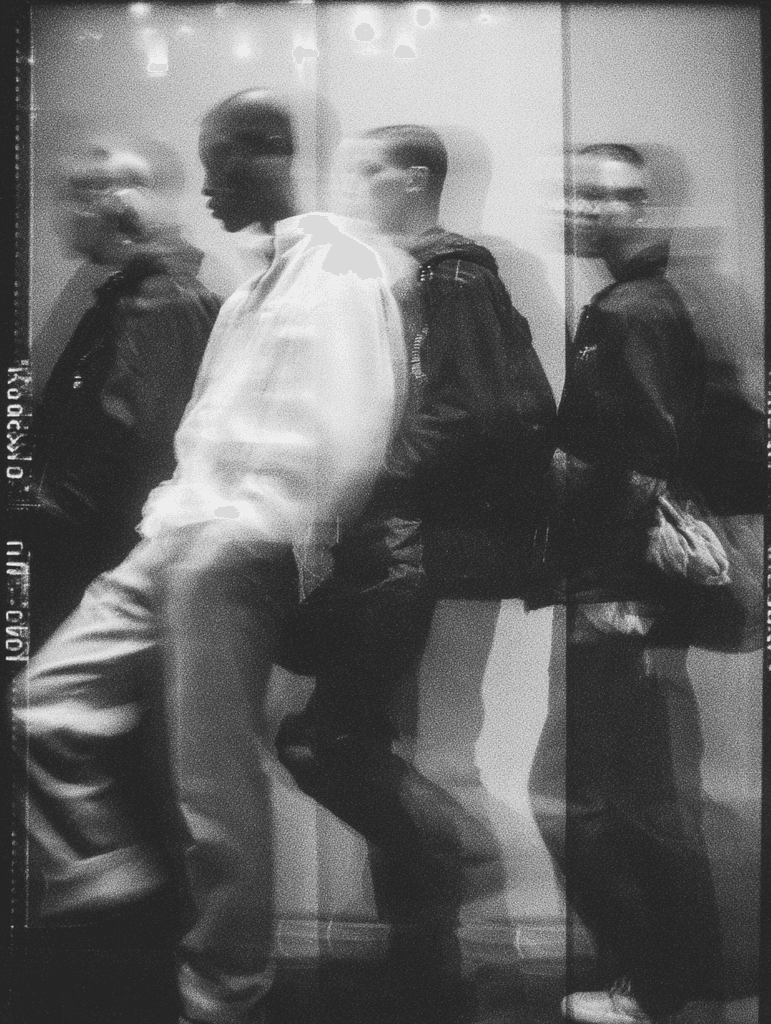 Schwarz und Weiß Fotoshoot mit Blur