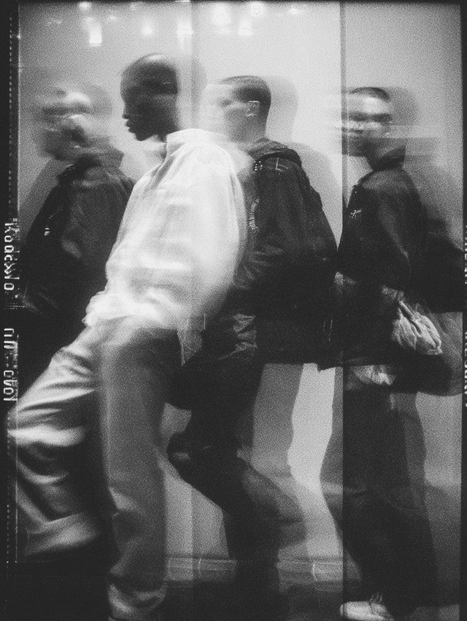 Schwarz und Weiß Fotoshoot mit Blur