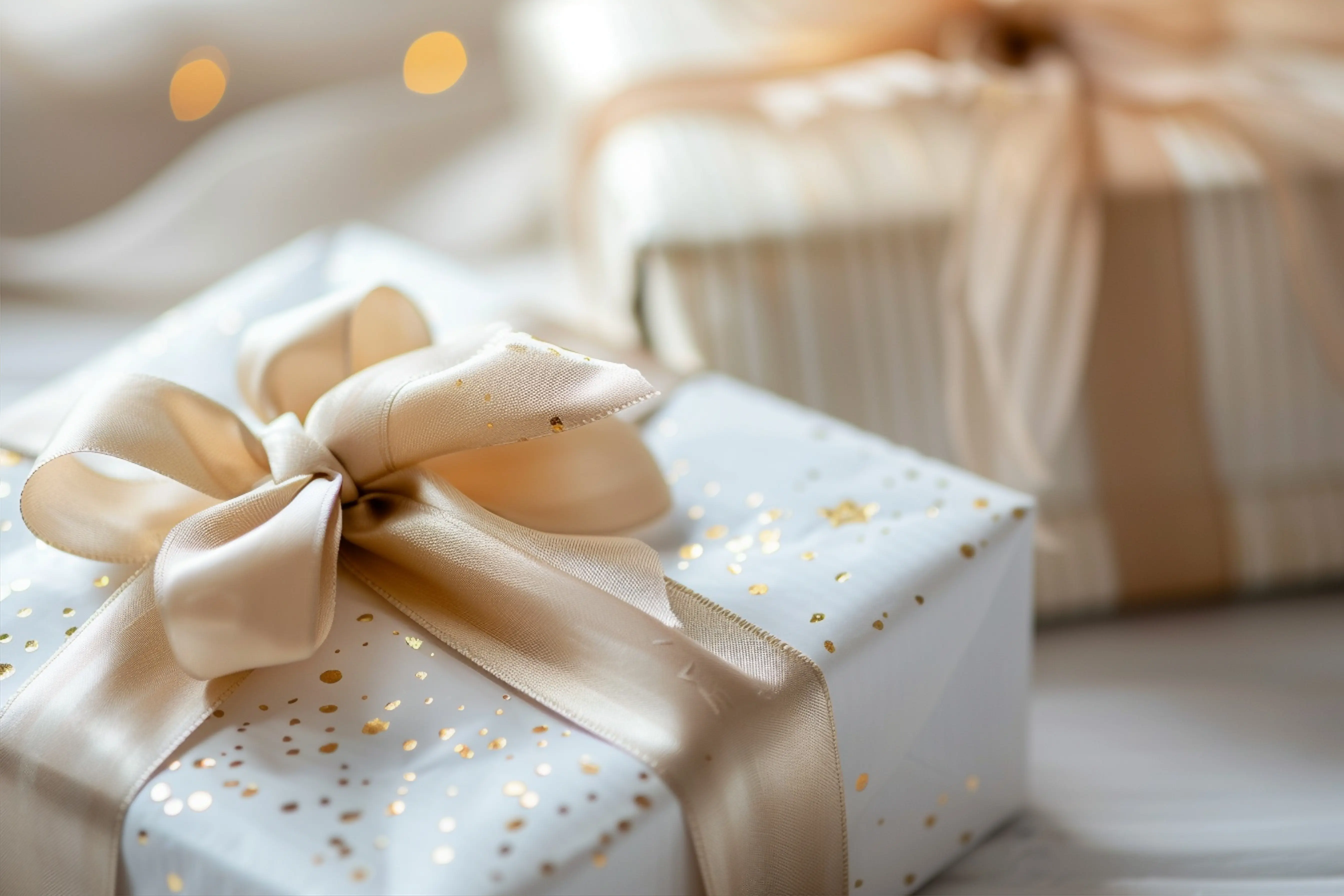 Premium gift box with ribbon