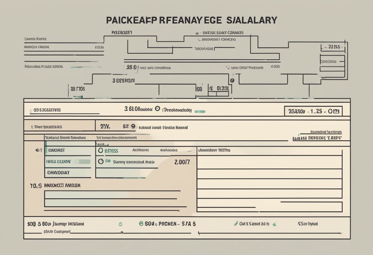 A paycheck with "Basic Salary" at the top, with additional components and additions listed below