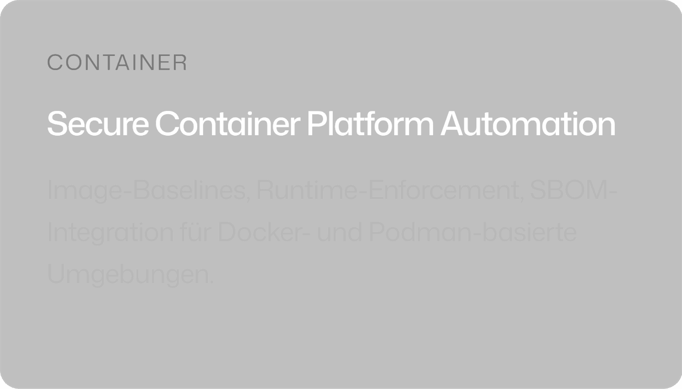 Secure Container Platform Automation