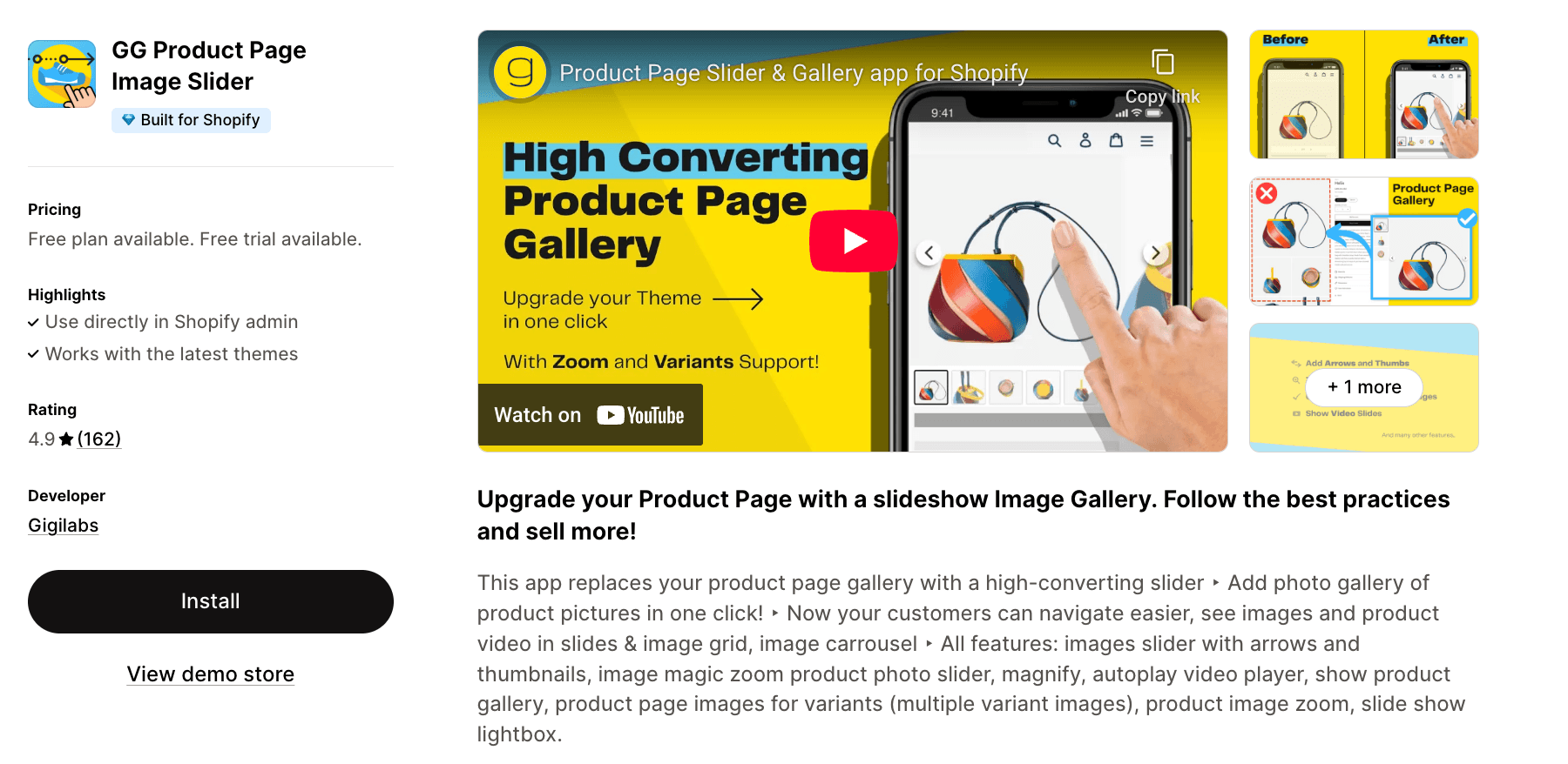 GG Product Page Image Slider