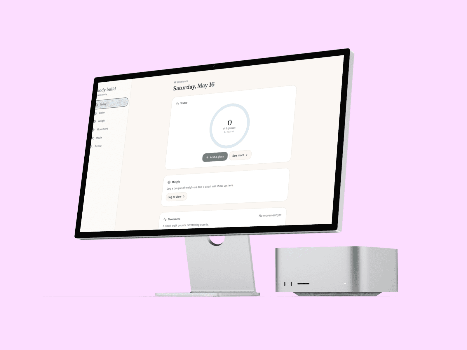 body build home screen