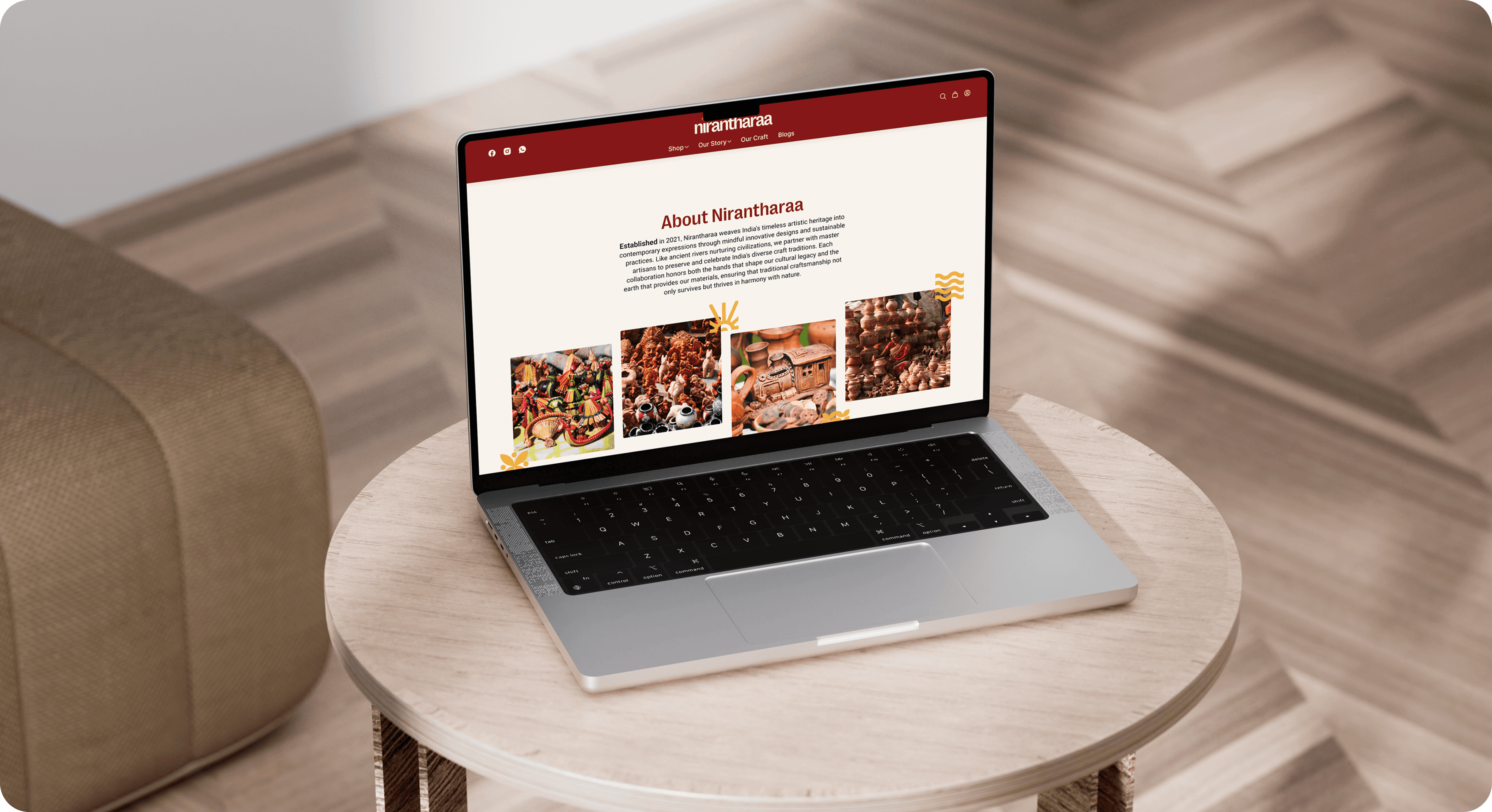 Learn about Nirantharaa's mission to preserve Indian artistic heritage and sustainable crafts online.