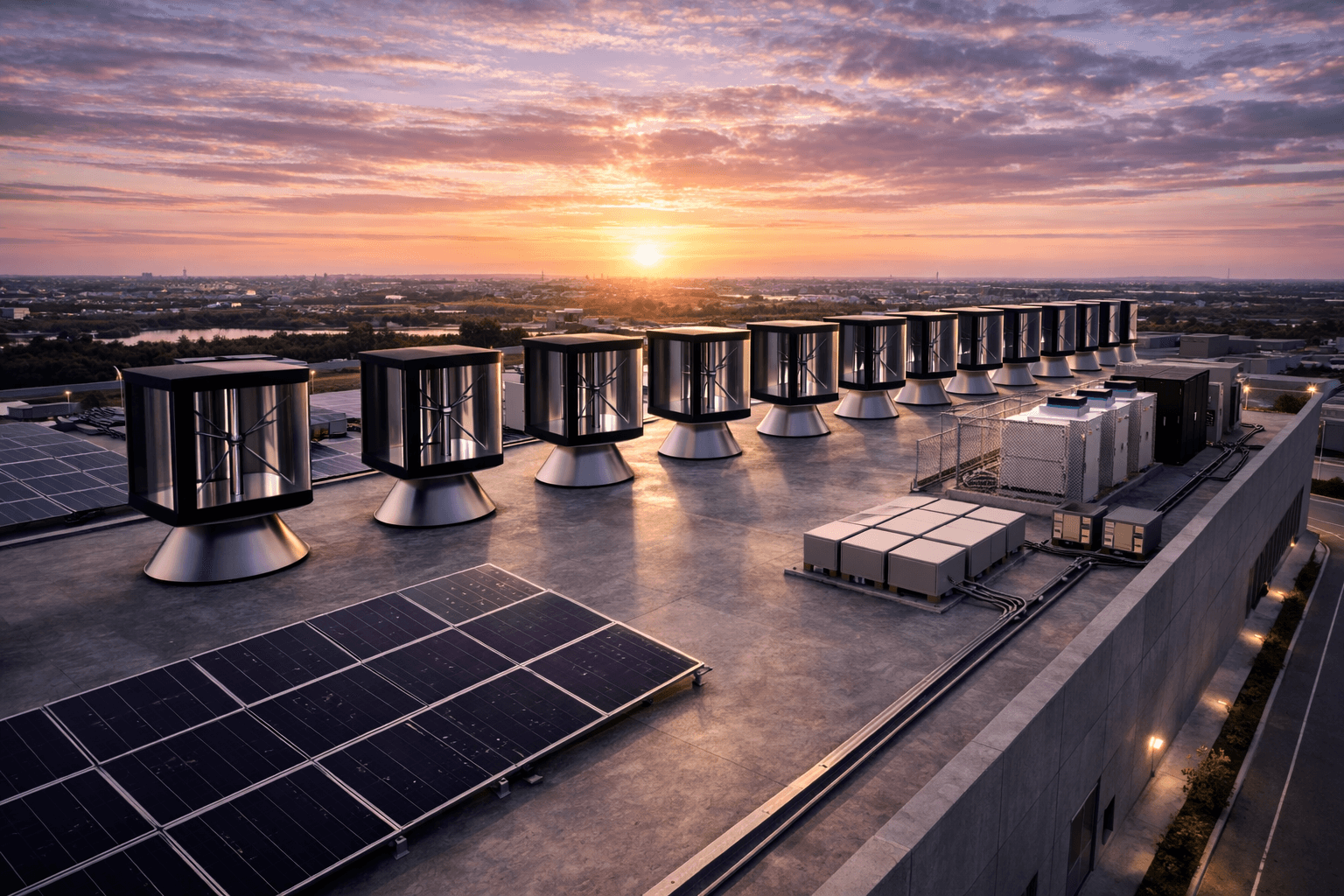 A close up of a solar panel on a building