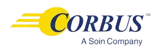 The image features the Corbus logo, prominently displaying the text "CORBUS" in bold blue letters with a stylized yellow crescent shape on the left, accompanied by the tagline "A Soin Company" underneath, reflecting a professional brand identity related to educational services like UG/PG Online Degree Programs and Unbiased Counselling provided by EazyGrad.