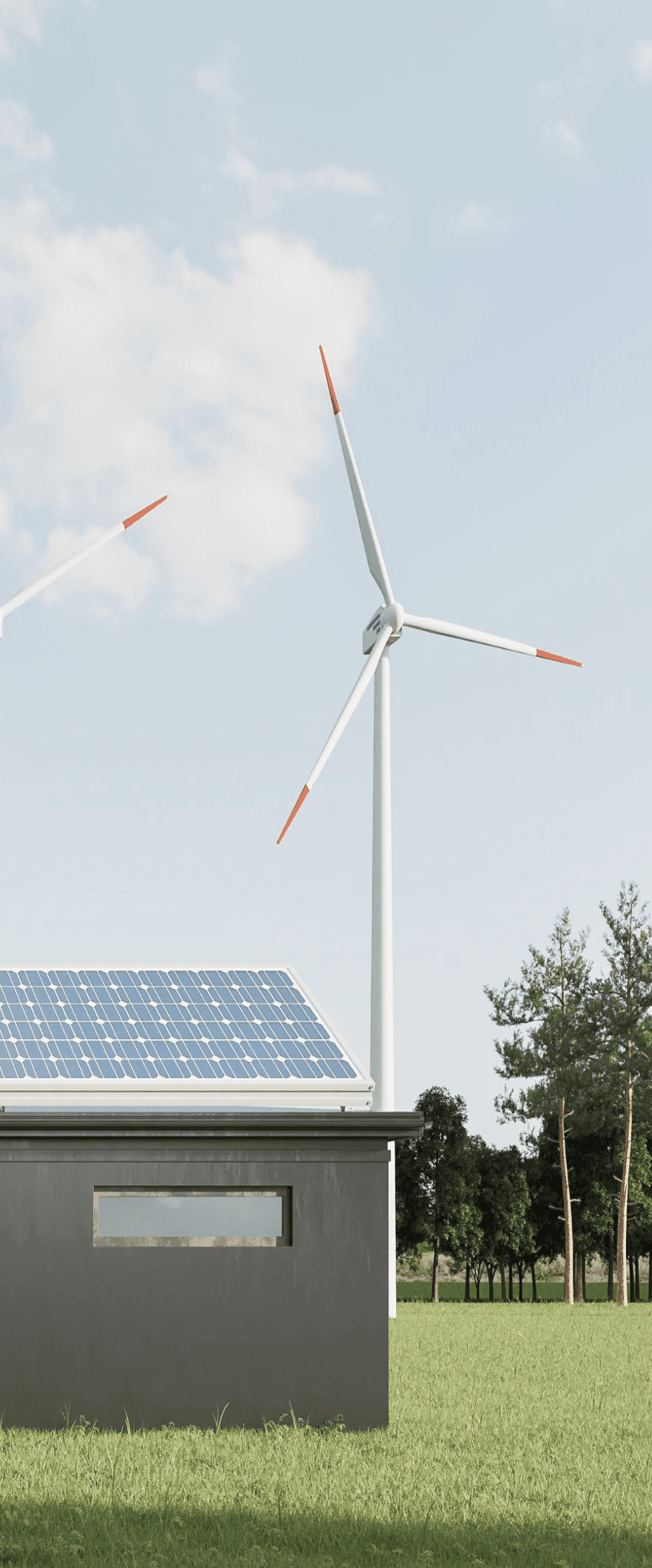 solar panels and windmills