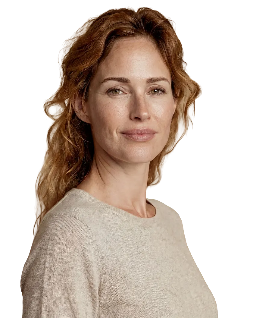 Portrét ženy v zrelom veku pre balíček Esthea 40+ – omladenie pleti, vyhladenie prvých vrások kyselinou hyalurónovou a botoxom.