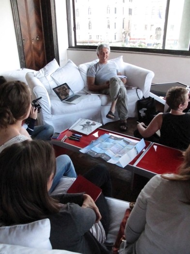 Students gathered at the guest lecture