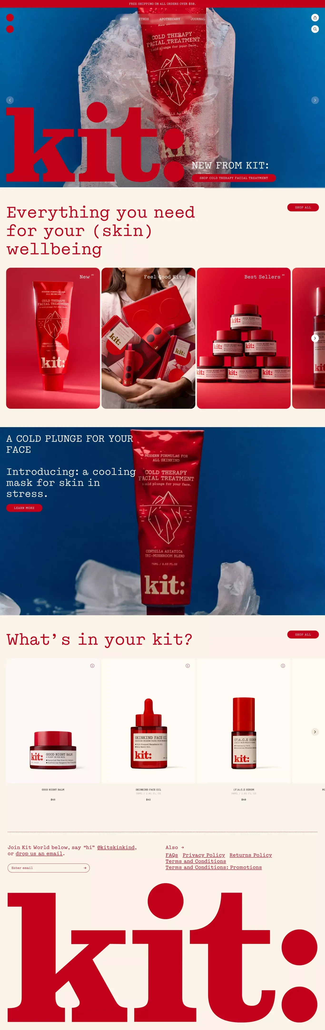 kit: ecommerce page screenshot showcasing Beauty and Ecommerce design