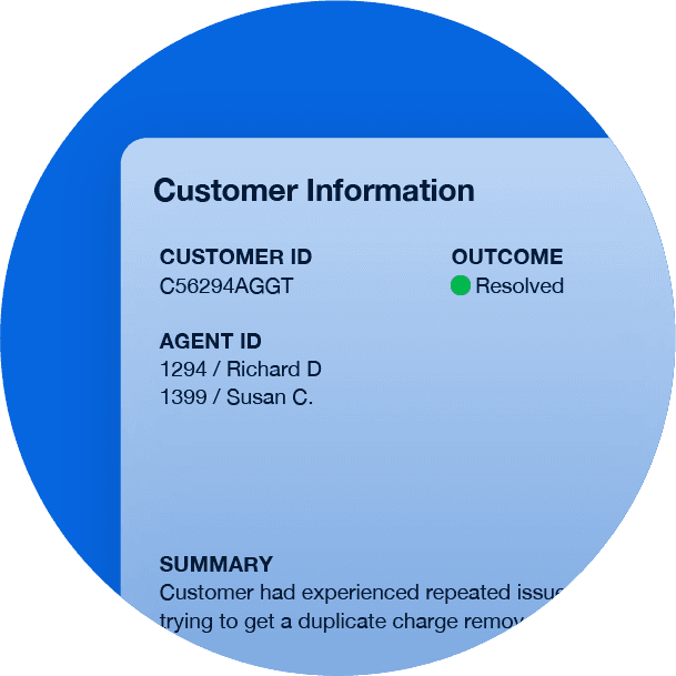 Agent Assist identifying the caller and showing their customer profile