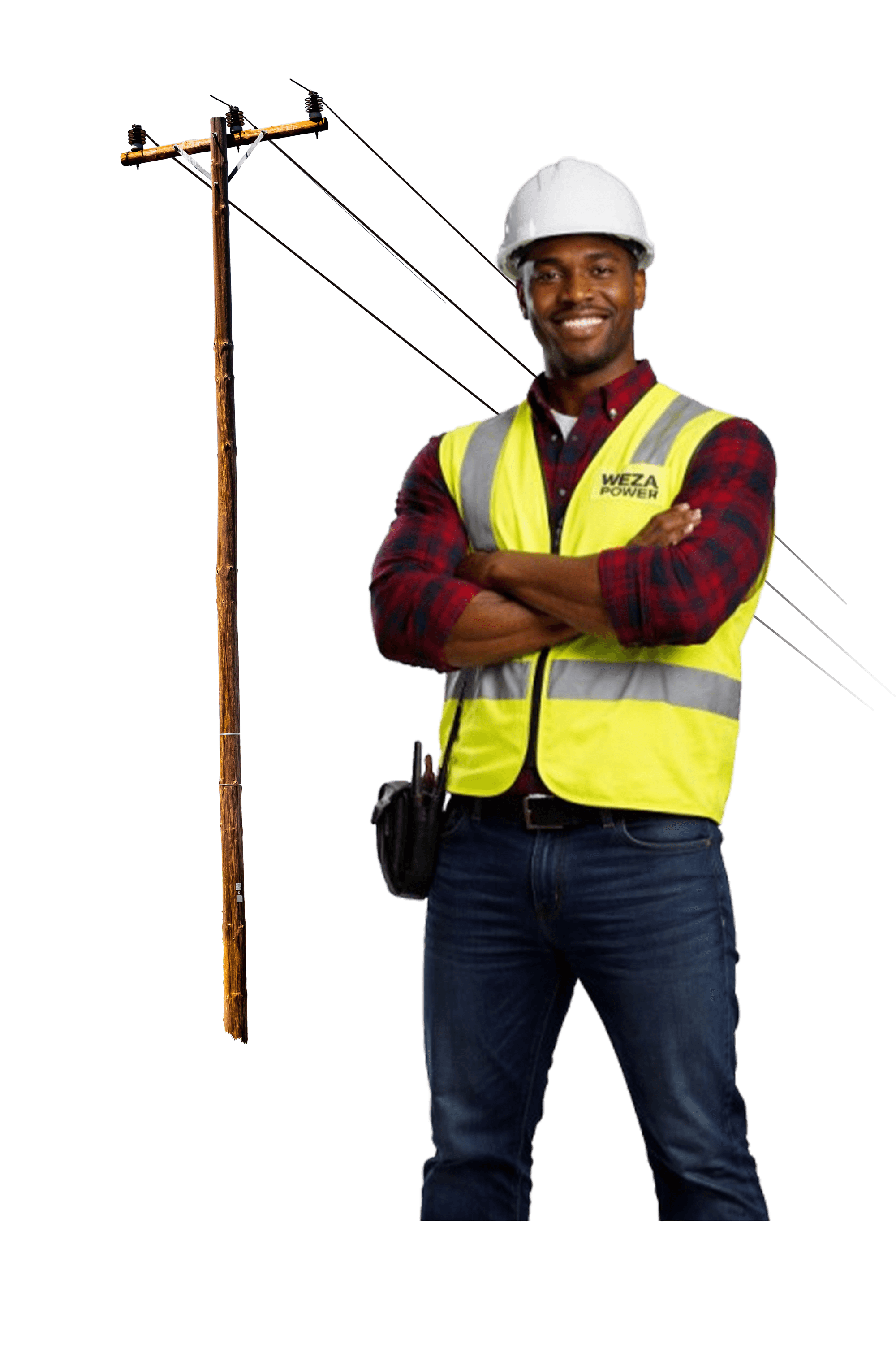 men with solar panel.