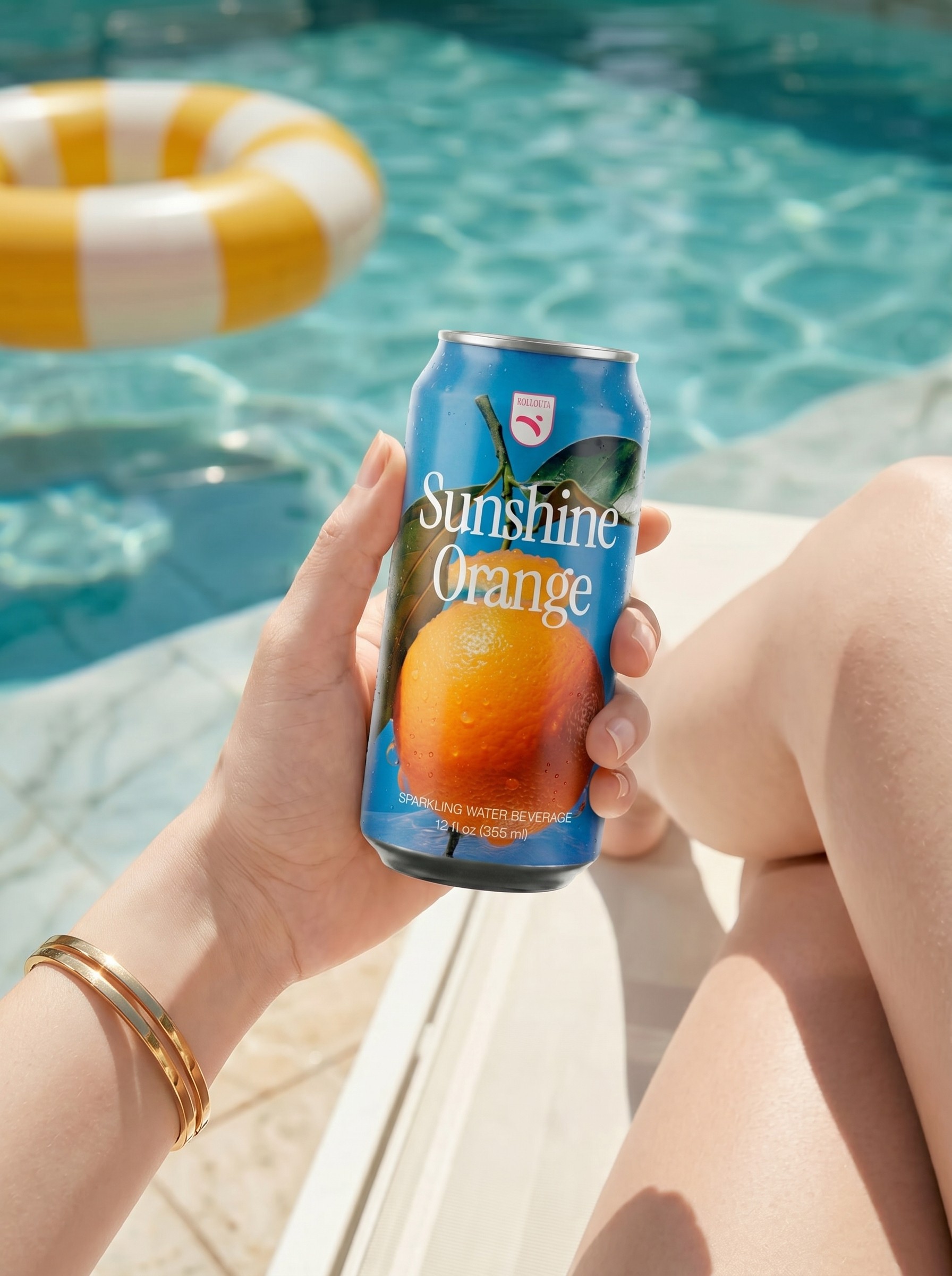 Sunshine orange at the pool party