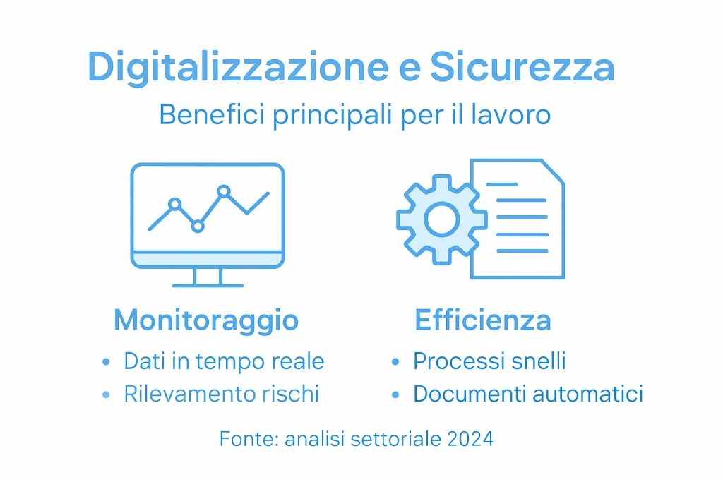 Infografica: tutti i vantaggi della digitalizzazione per la sicurezza sul lavoro