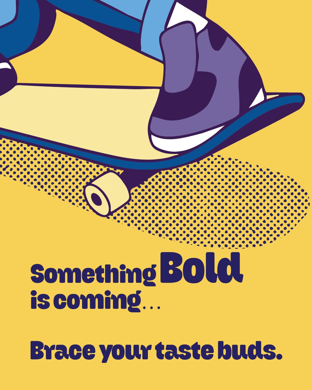 Top view of coffee can mockup with bold black typography on white background