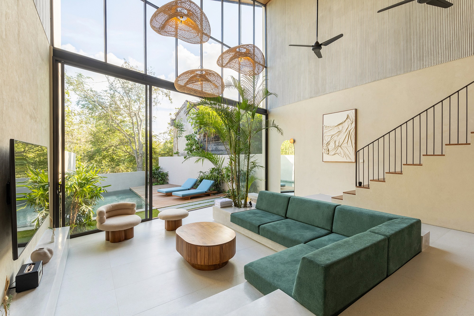 A completed 2-bedroom townhouse with a private pool in an operating residential compound in Jimbaran, Bukit