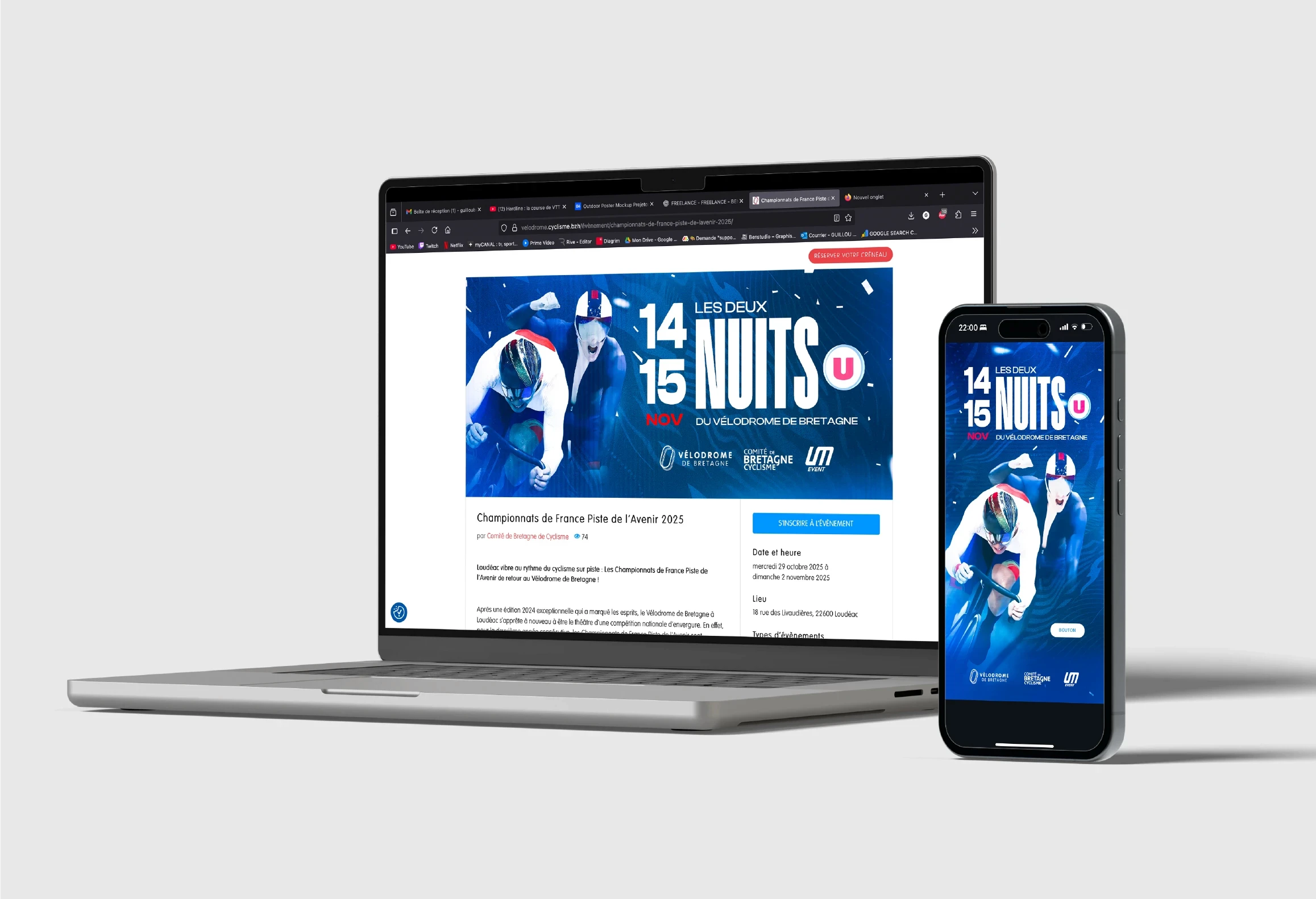 Identité visuelle des Deux Nuits U déclinée sur supports digitaux