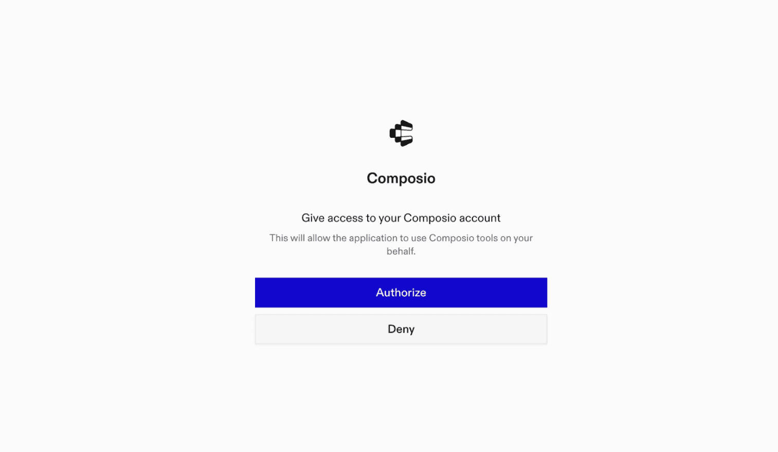 Composio authorization screen for Claude Cowork