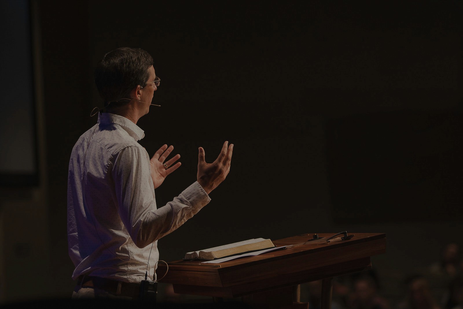 Matt preaching a sermon