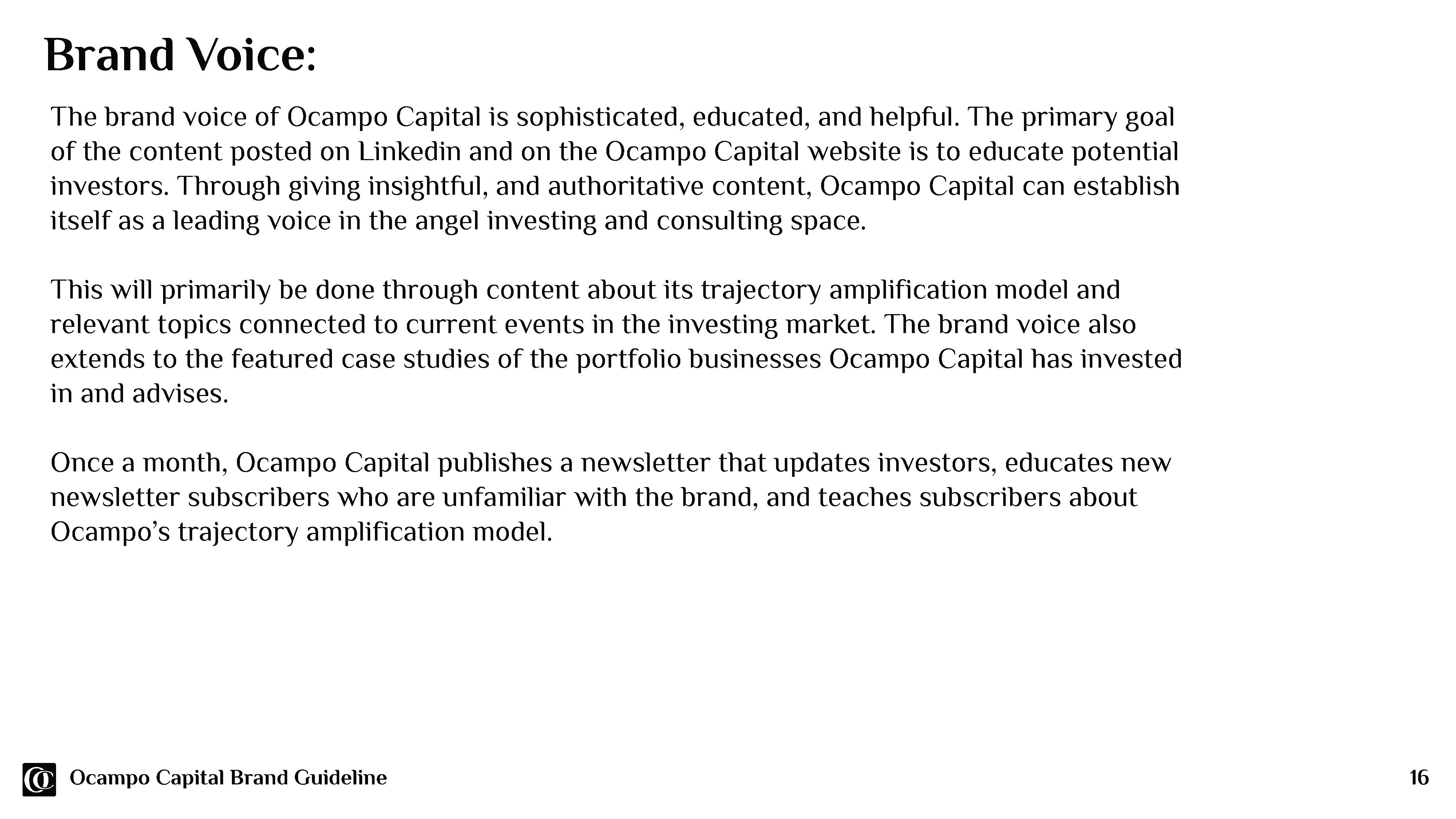 Ocampo Capital Brand Deck