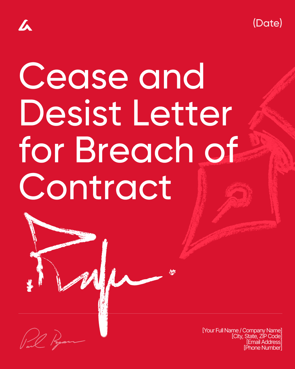 Cease and Desist Letter for Breach of Contract