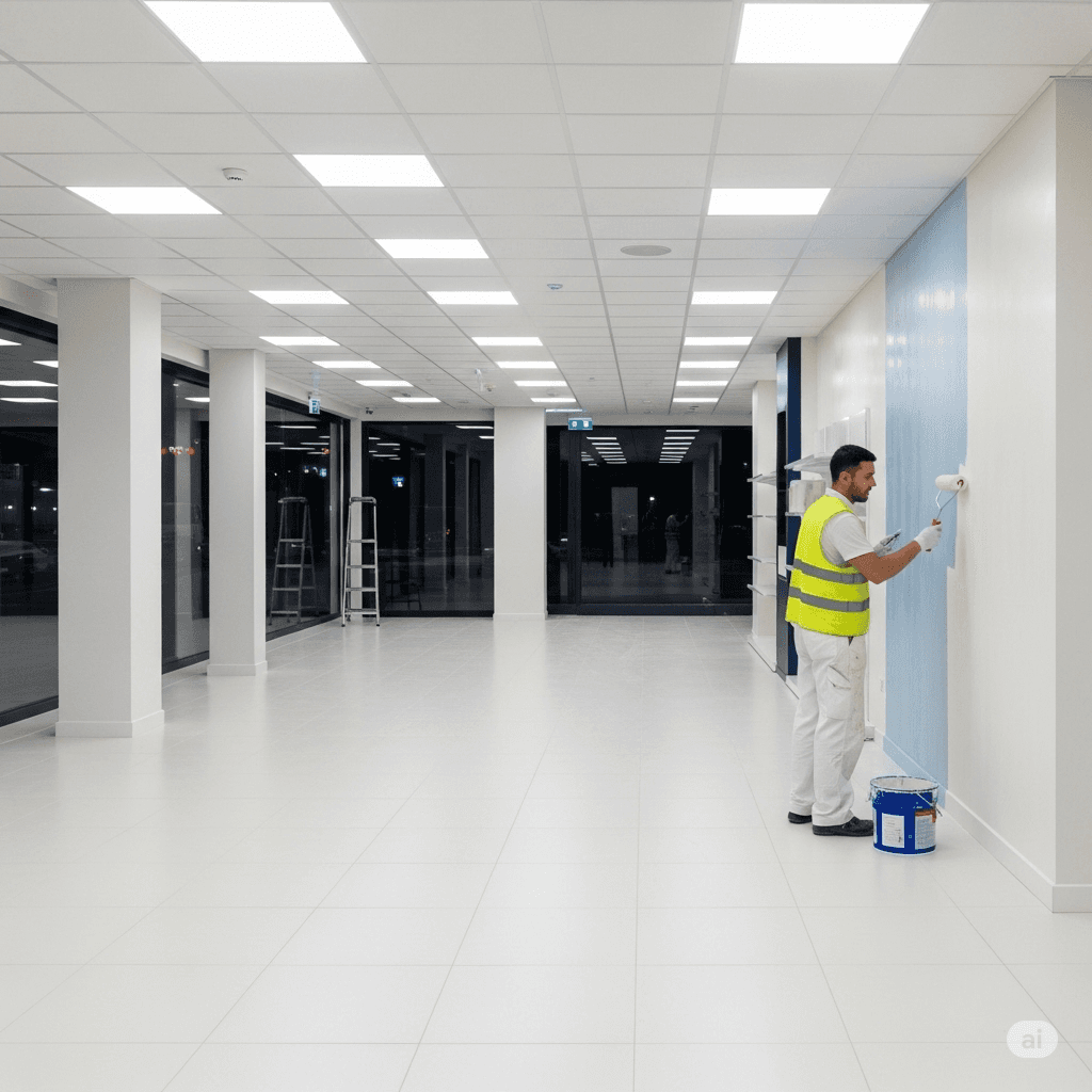 Office Being Painted White