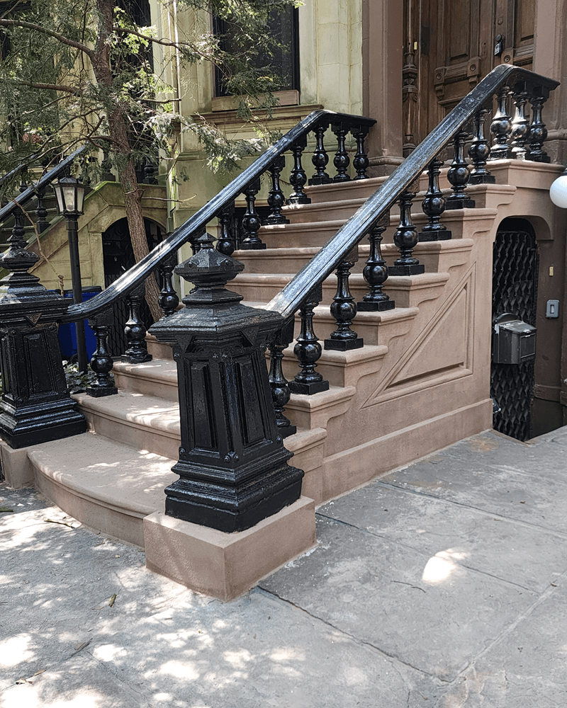 Park Slope Brooklyn brownstone stoop restoration by Jewel Construction Company