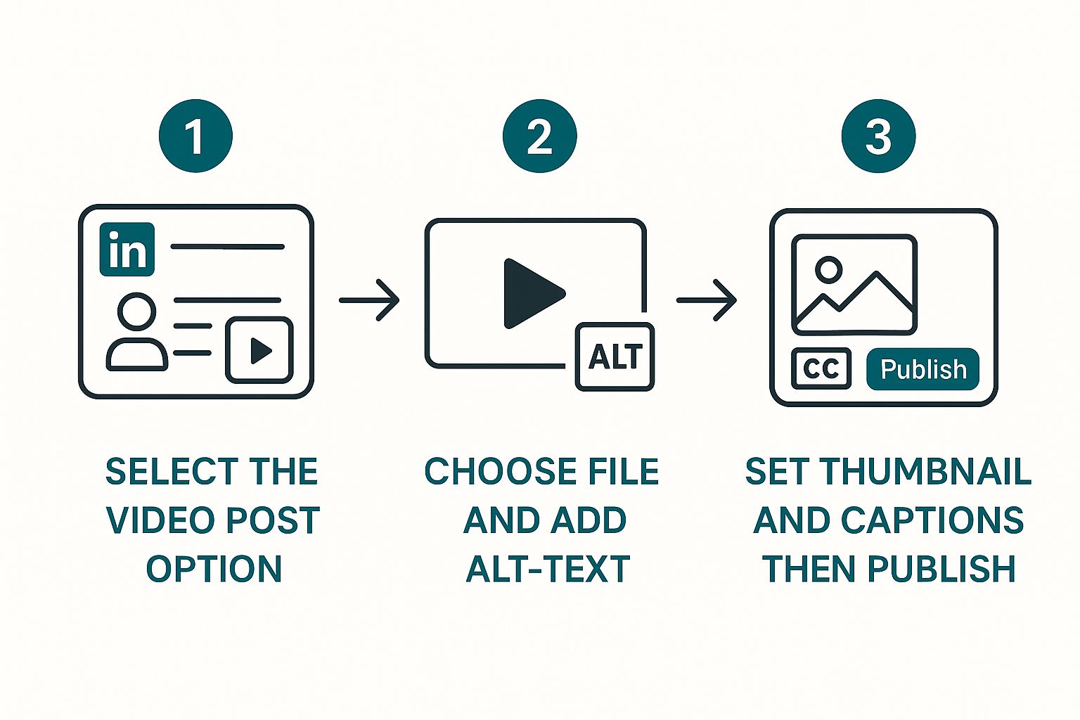 Infographic about how to post video on linkedin