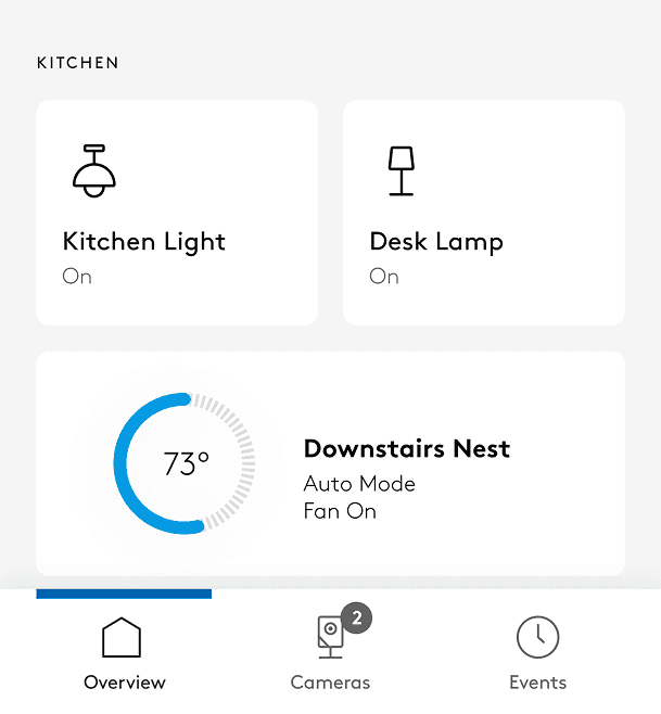 Image of bottom navigation bar of new ADT+ experience.