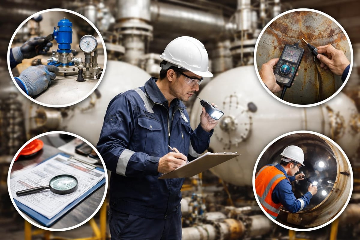 Pressure vessel maintenance workflow