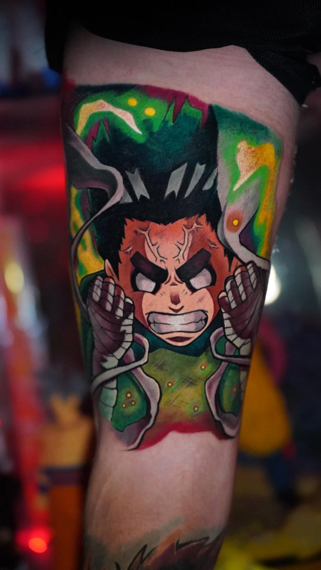 Rock Lee full color tattoo