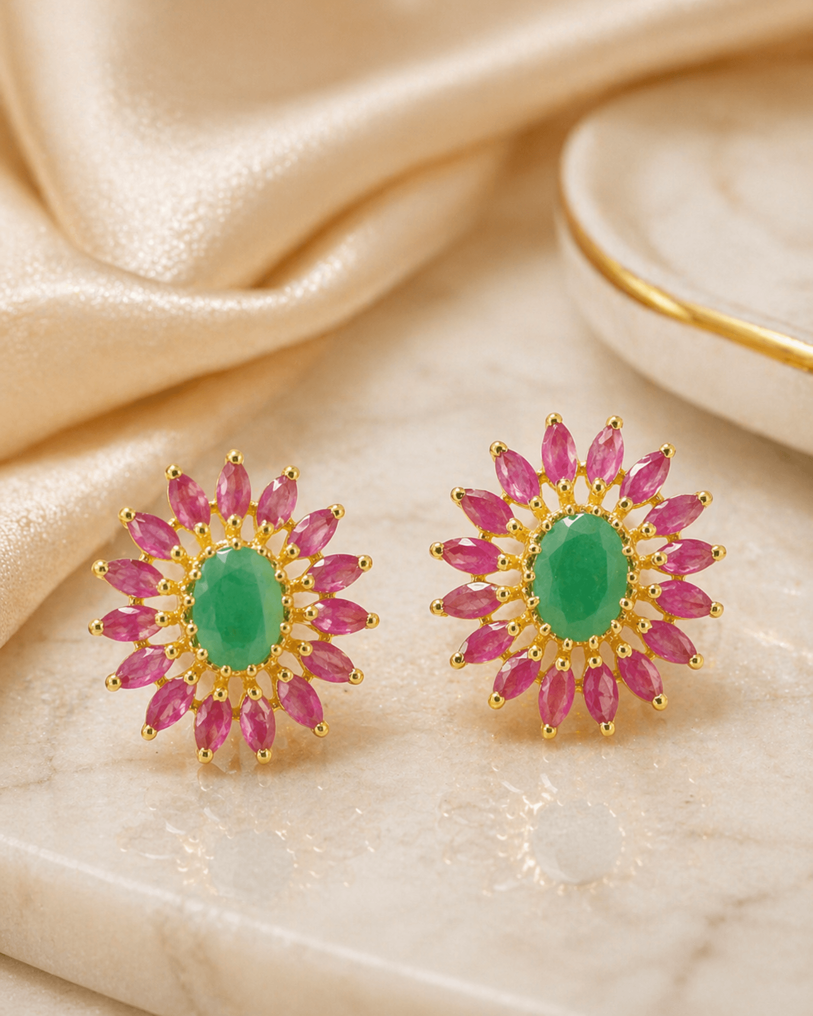 Bloom gemstone earrings